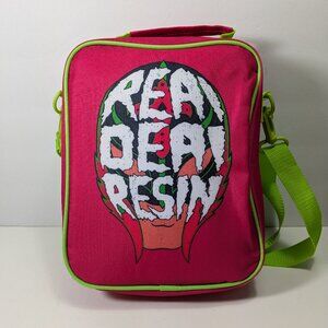 Real Deal Resin Lunch Box Lucha Motif Soft Cooler Chiller Bag Pack Insulated Zip